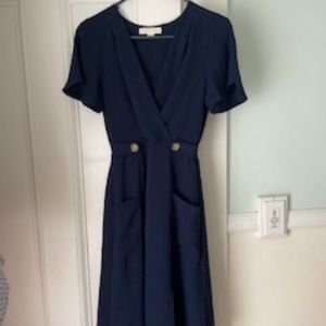 Navy Blue Monteau Dress